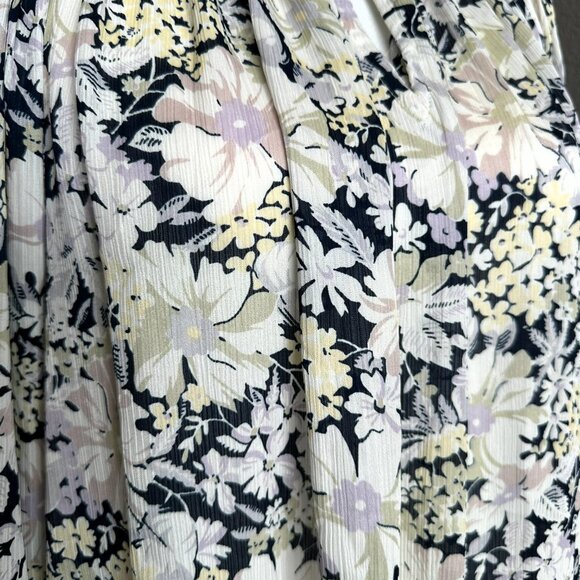 Women's Plus Size 2X Chaps Sheer Blouse Rounded Neck With A Keyhole Opening - Picture 4 of 8